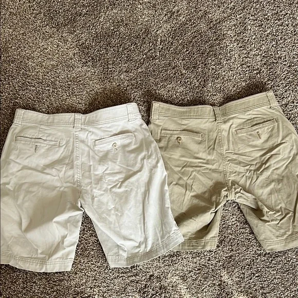 Men's Casual Shorts - Khaki and Tan - Picture 3 of 3
